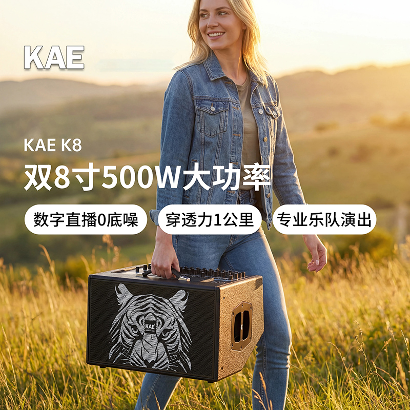 KAE-K8音箱户外舞台路演直播电吹管声乐器吉他弹唱K歌音响