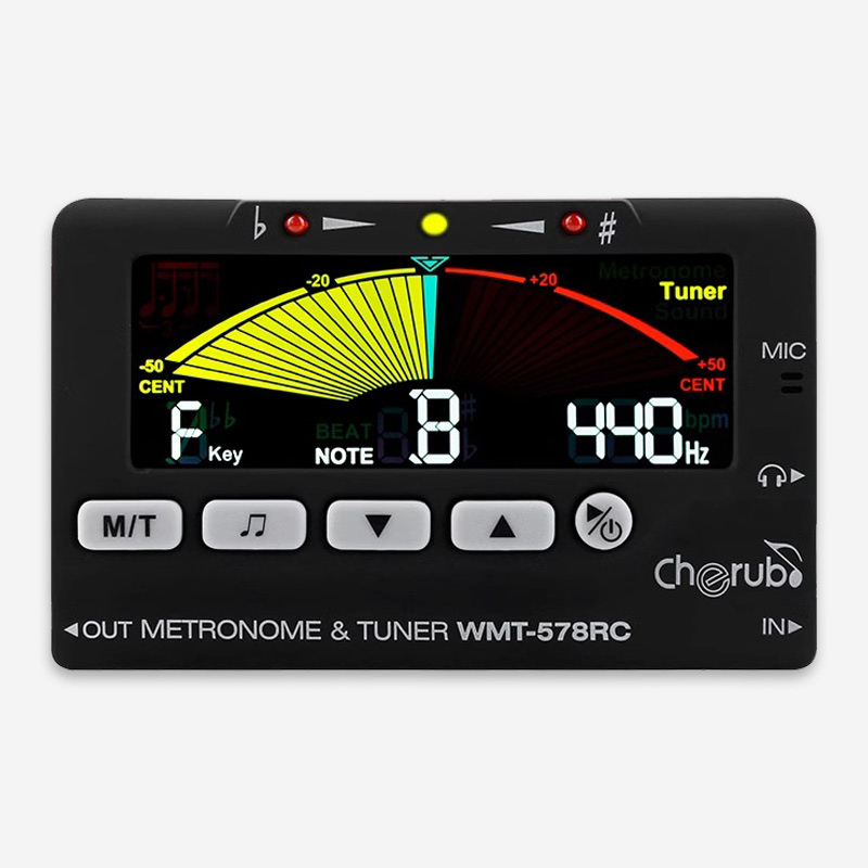 Cherub小天使WMT578RC管乐专用节拍器校音定音三合一电池款