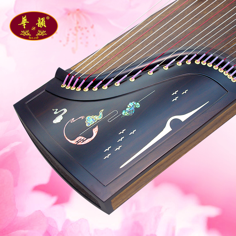 华韵牌黑檀整挖湖云似梦古筝