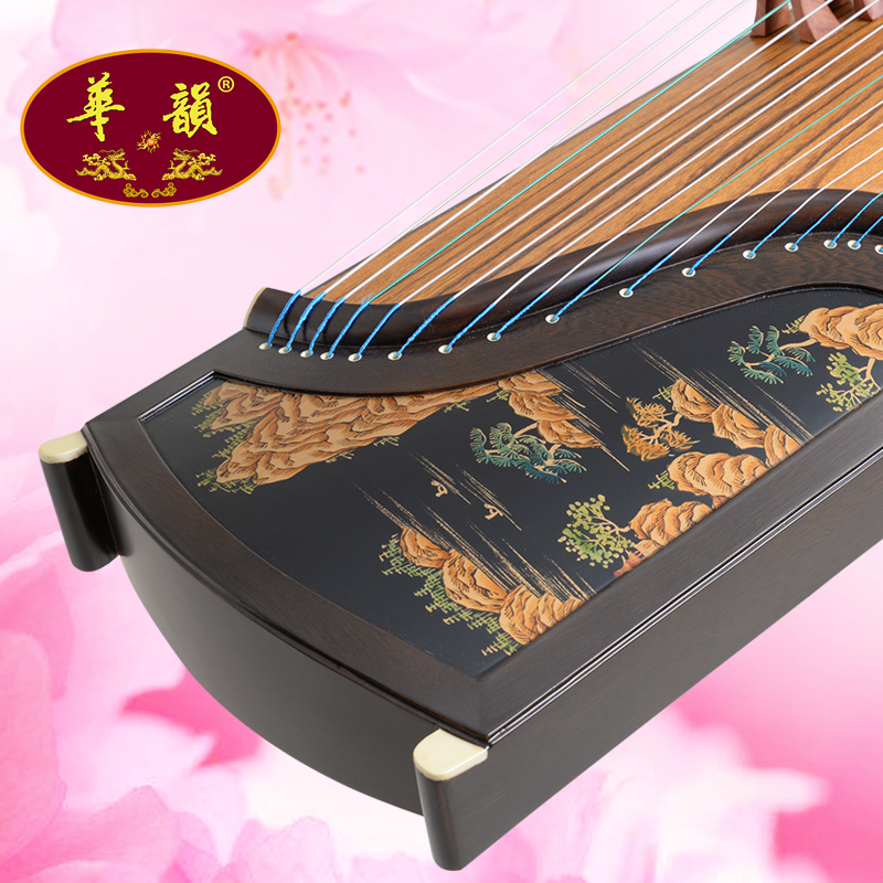 华韵牌鸡翅木金上彩古筝