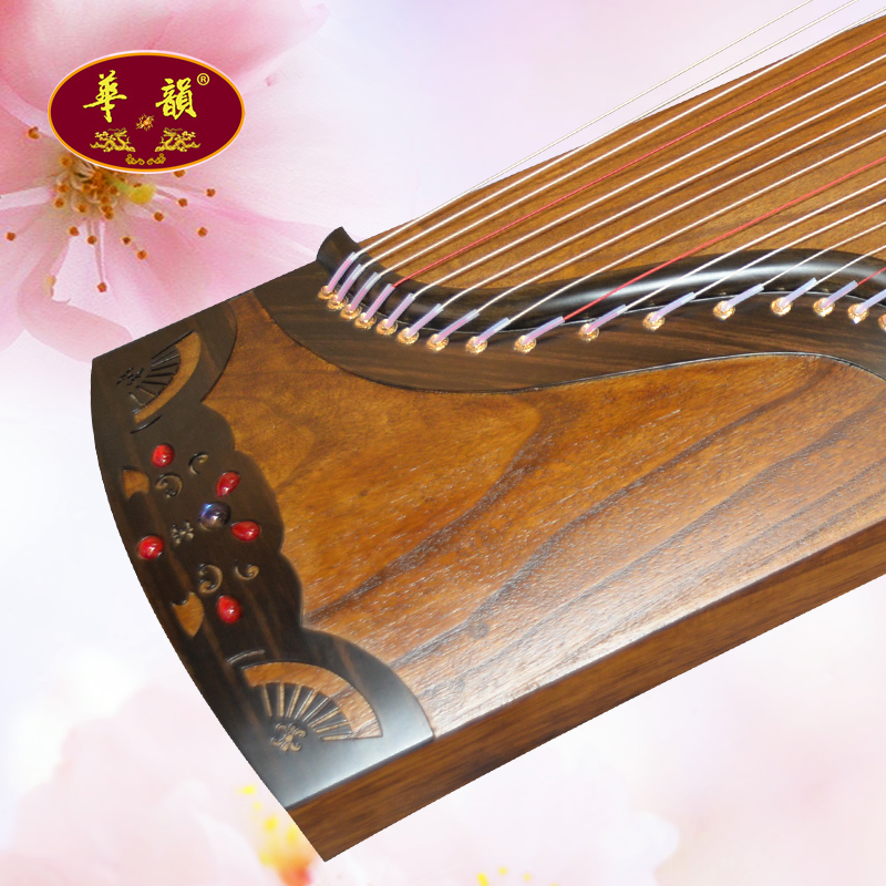 华韵牌嵌玛瑙整挖东坡画扇古筝