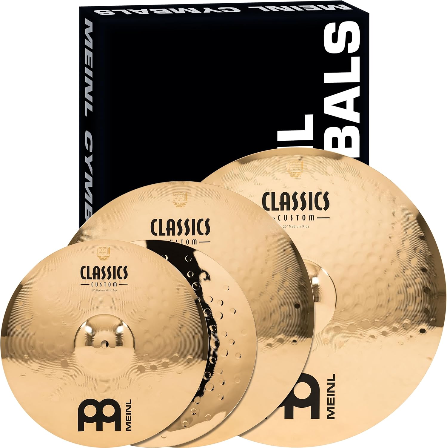 Meinl麦尔镲片 MEINL CLASSIC CUSTOM BRILLIANT 5片装套镲