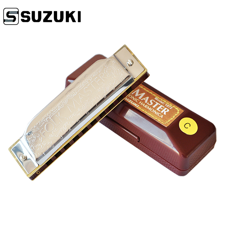 SUZUKI（铃木） 1072 十孔布鲁斯口琴10孔蓝调FOLK MASTER