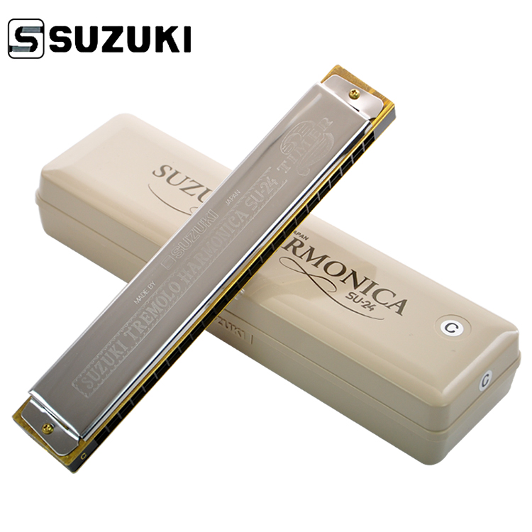 SUZUKI（铃木）进口24孔复音口琴演奏级SU-24